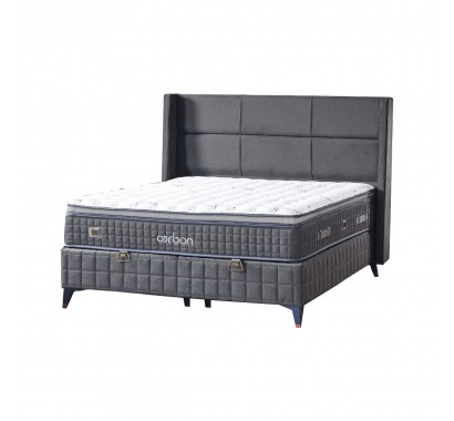 Κρεβάτι Carbon με αποθηκευτικό χώρο και  ανατομικό στρώμα 160Χ200