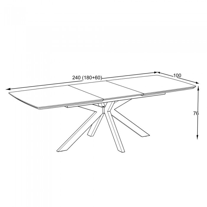 Tραπέζι Felix καρυδί Επεκτεινόμενο