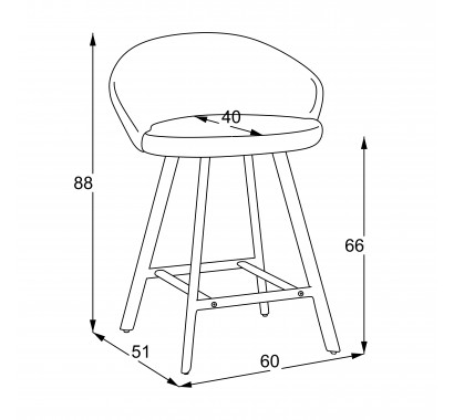 Σκαμπό Bar Kisa