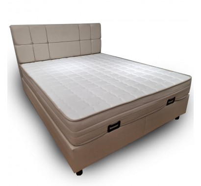 Κρεβάτι Lina με αποθηκευτικό χώρο και ορθοπεδικό στρώμα (160*200 εκ.) 