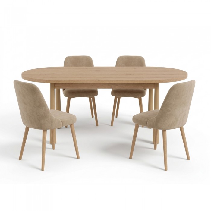 Tραπέζι Oval Natural Bold Επεκτεινόμενο