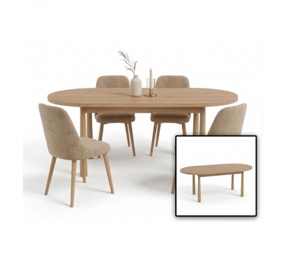 Tραπέζι Oval Natural Bold Επεκτεινόμενο