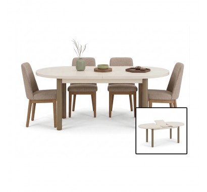 Tραπέζι Oval Blanco Επεκτεινόμενο