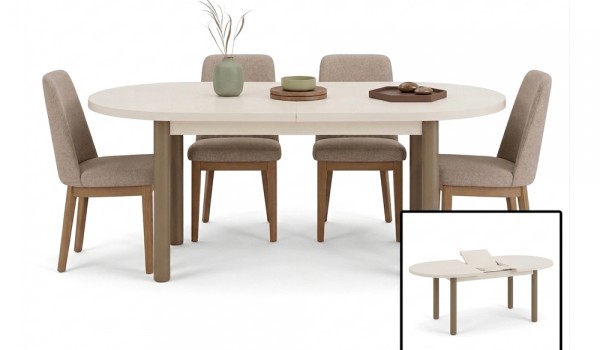 Tραπέζι Oval Blanco Επεκτεινόμενο