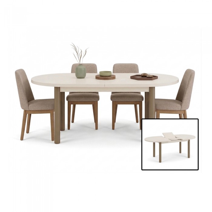 Tραπέζι Oval Blanco Επεκτεινόμενο