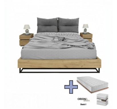 Διπλό κρεβάτι Pavia Pillow με στρώμα Διπλό κρεβάτι Pavia Pillow με στρώμα