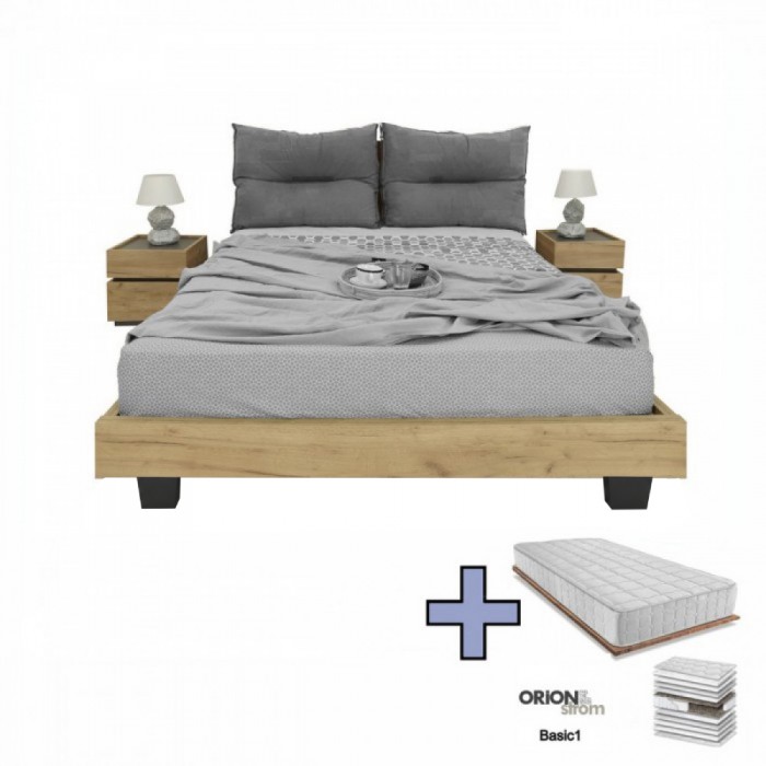 Διπλό κρεβάτι Pavia Pillow με στρώμα