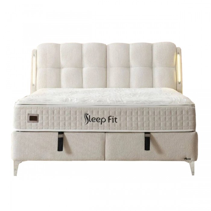 Κρεβάτι Sleep Fit με αποθηκευτικό χώρο και  ανατομικό στρώμα 160Χ200