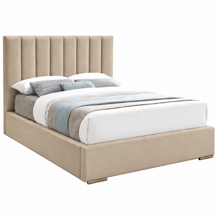 Διπλό κρεβάτι ντυμένο Windy με στρώμα 160Χ200